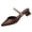 Slipper - Brown, variant on Womens Mules Shoes Elegant Closed Pointed Toe Low Block Heel Slip On Dress Pumps Sparkly Rhinestone Double Straps Evening Party Footwear Wedding Office Wear