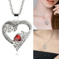 thumbnail image 3 of Collar para mujer, joyería para mujer, joyería para mujer, colgante de cristal en forma de corazón, dedo para hombre, joyería para mujer, anillos de regalo, el collar, 3 of 5