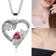 thumbnail image 3 of Collar para mujer, joyería para mujer, joyería para mujer, colgante de cristal en forma de corazón, dedo para hombre, joyería para mujer, anillos de regalo, el collar, 3 of 5