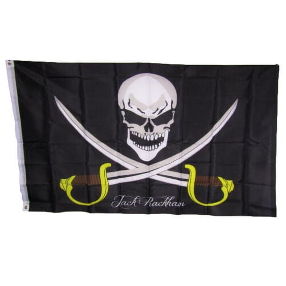 3x5 Jolly Roger Pirate Calico Jack Rackham Tampa Bay Flag 3'x5' Banner