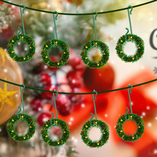 Ganchos de decoración de Navidad, ganchos de plástico en forma de S, accesorios para árbol de Navidad