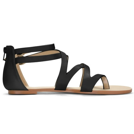 sandals zip strappy bargains thong ankle strap flat unique canada