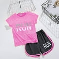 thumbnail image 2 of JaJaho Toddler Kids Summer Activewear Sets Boys Girls Sportswear Short Sleeve T-Shirt With Shorts Running Outfits Lightweight Breathable Comfortable Play Clothes Solid Color Classic Infants Dailywear, 2 of 3
