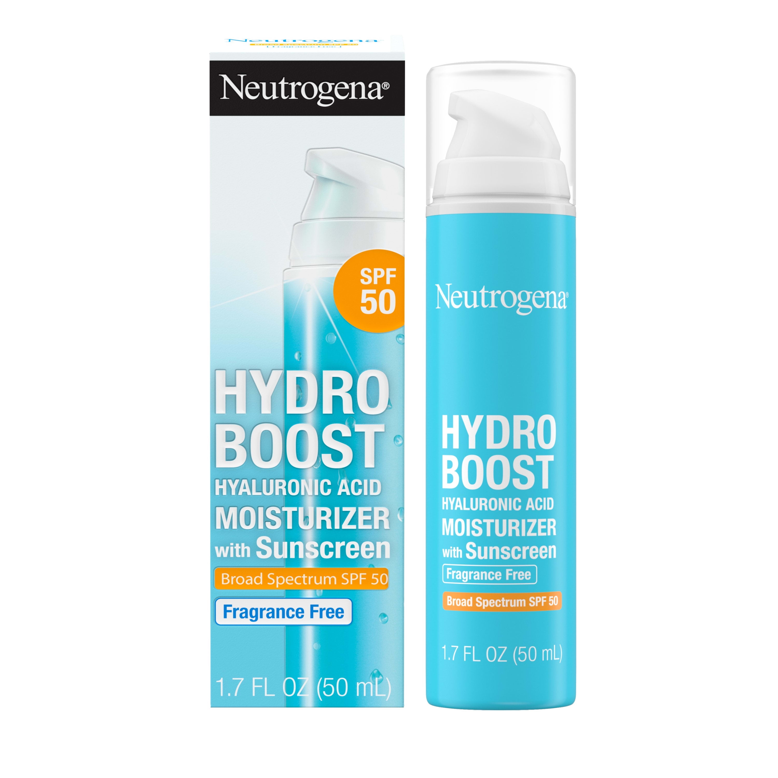 Neutrogena Hydro Boost SPF 50 Hyaluronic Acid Moisturizer, 1.7 fl. oz
