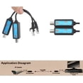 thumbnail image 2 of 2Pair IP Passive Extender Ethernet Over Coax 1-CH, IP Network to Coaxial Transmitter IP Network Converter Fit CCTV Camera UTP RG59/ RJ45 4-Wired 1236 Cable No. BNC Video Balun Only Fit POE Camera System, 2 of 3