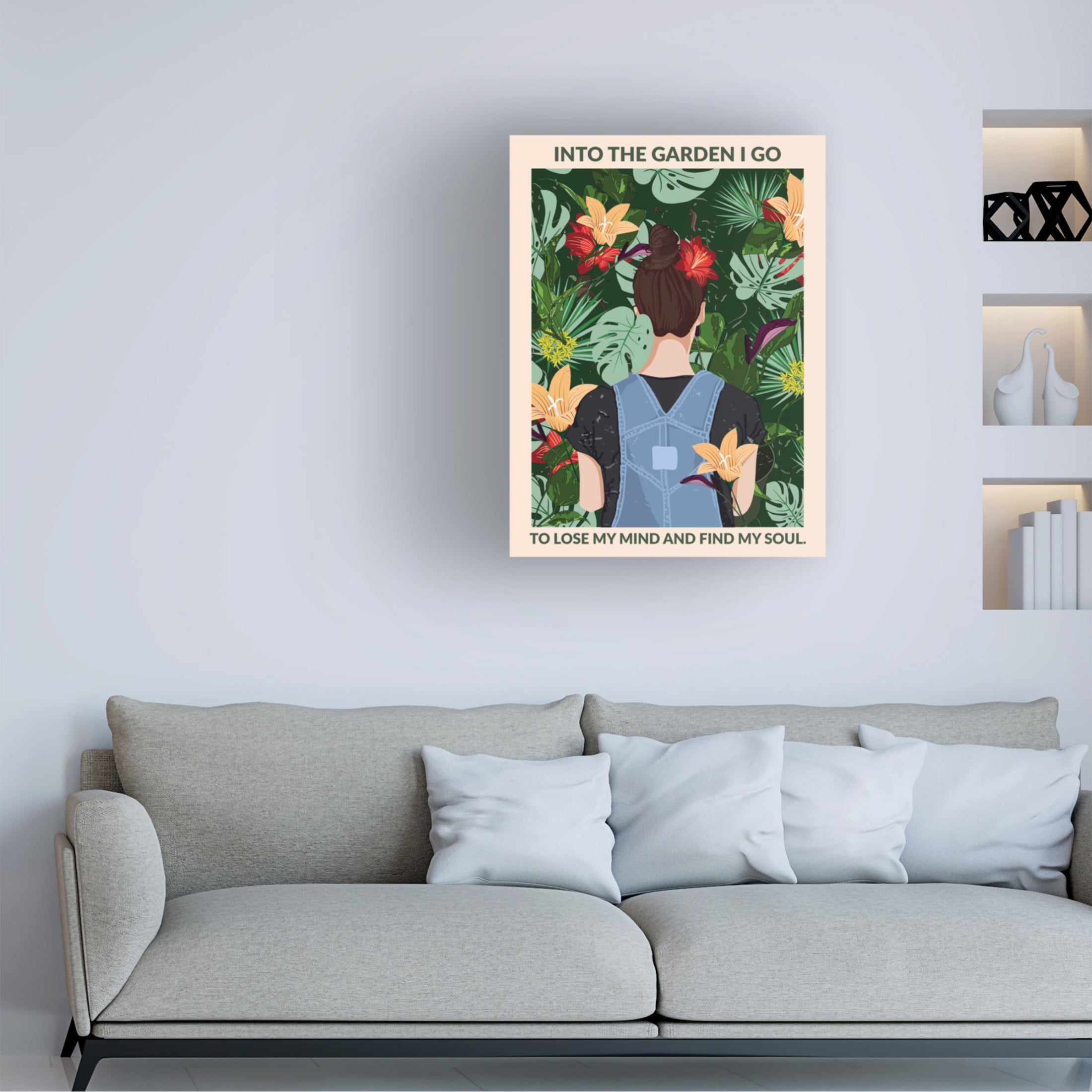Trademark Fine Art Jon Downer Into the Garden Standard Wall Art Canvas Wall Art