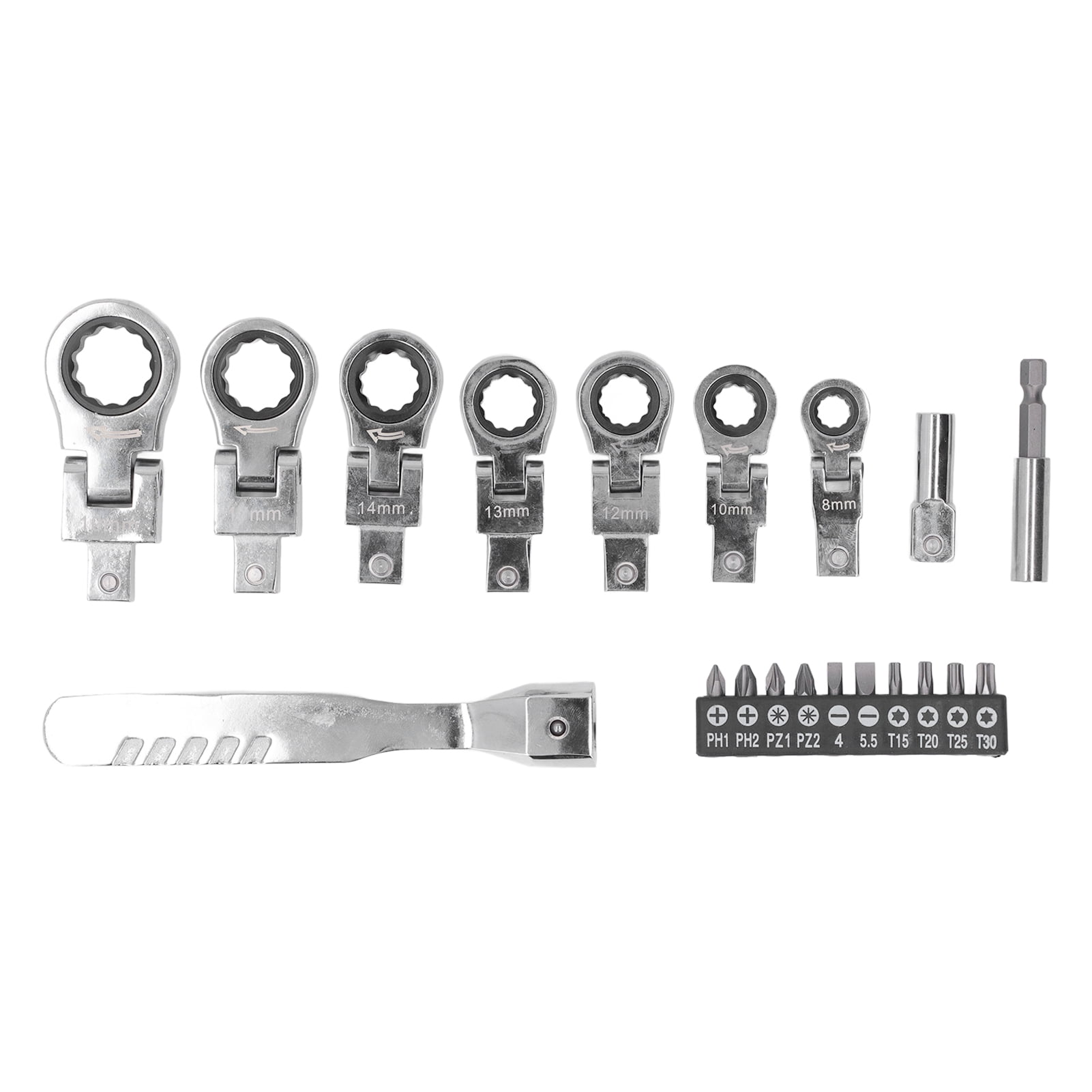 Interchangeable Ratchet Wrench Set, Easy To Storage Ratcheting Wrench