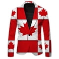 thumbnail image 1 of WILLBEST Men's Casual Suit Jacket with Canadian Maple Lightweight Comfortable Stylish for Spring Summer Fall Daily Wear XXXL m-Red, 1 of 5
