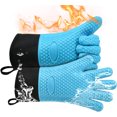 thumbnail image 2 of Guantes para horno de cocina - Manoplas para horno de silicona y algodón de doble capa resistentes al calor/Guantes para barbacoa/Guantes para parrilla - Perfectos para hornear y asar a la parrilla Ofspeizc WMZL-4-1, 2 of 2