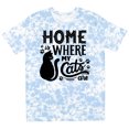 thumbnail image 3 of Inktastic Home is Where My Cats Are with Cat Illustration and Pawprints T-Shirt, 3 of 5