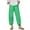 B146 Green womens capris for summer clearance under $5, variant on Women Capri Pants On ! Cagogo Ladies Casual Linen Capris Pants with Pockets Wide Leg Summer Stretch Loose Lounge Cropped Pants Plus Size Elastic Waisted Beach Capri Trousers