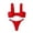 Red, variant on Bikini Solid Color Two Piece Swimwear Minimalist Design Swim For Beach String Bikini