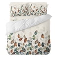 thumbnail image 2 of Fall Thanksgiving 4 Piece Bedding Set, Blue Green Plants Eucalyptus Leaves Twin Size Duvet Cover Set with Zipper Closure & Corner Ties Soft Breathable Comforter Cover for Bedroom, 2 of 9