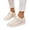 Khaki, variant on QWKLEAJ Women’s Casual Shoes Soft Suede Moccasin Loafers, Polka Dot Printed Lace Up Round Toe Non Slip Flat Shoes for Daily Walking Office Comfort Footwear Gold 7.5