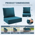 thumbnail image 2 of Gymojoy Outdoor Wicker Furniture Cushion Set, 24 x 24 x 6 Thicken Deep Seat Patio Chair Cushions, Dark Green, 4 Sets, 2 of 10