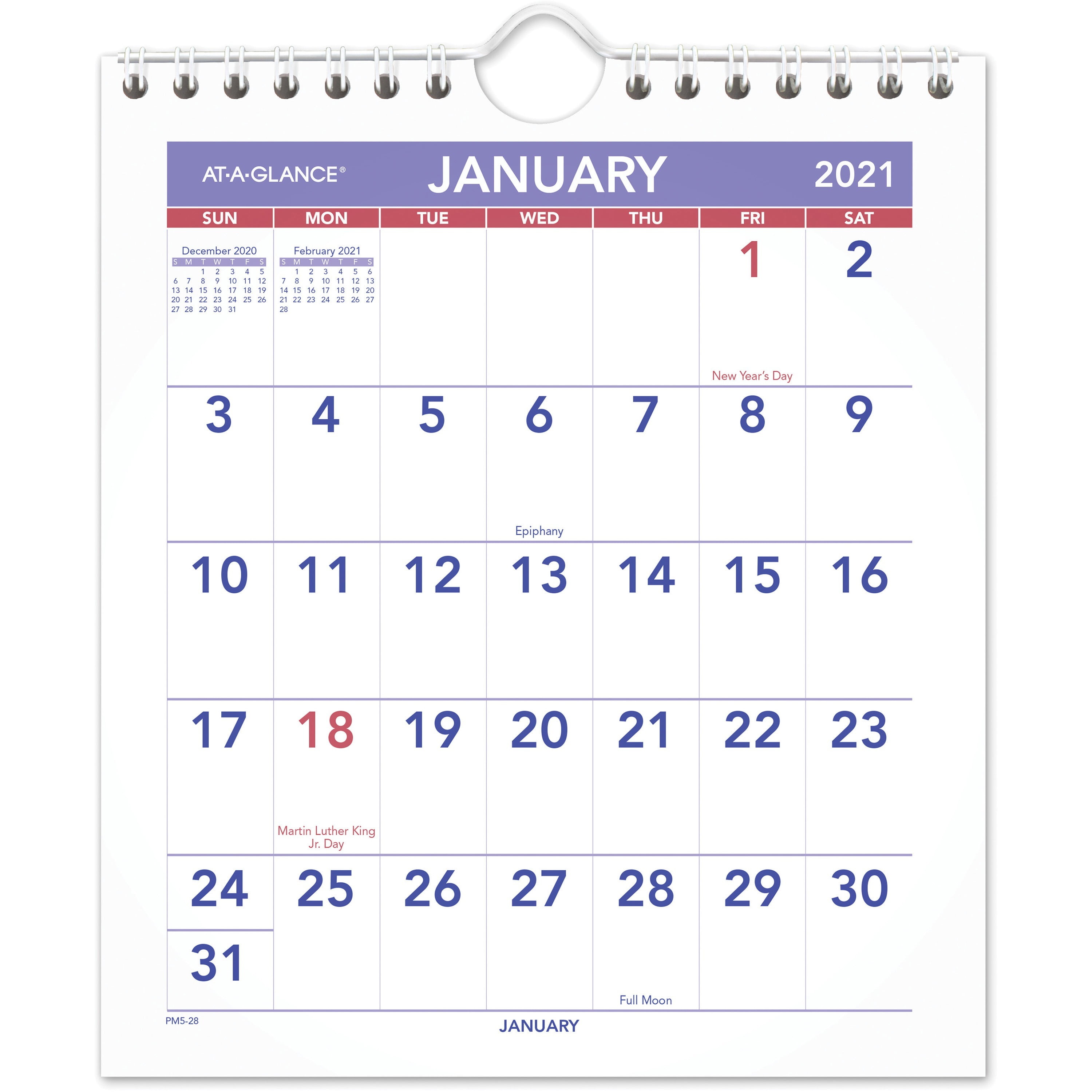 AtAGlance Mini Wall/Desk Monthly Calendar