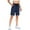 #2027:1 Pack, Navy Blue, variant on Cadmus Women's Casual Comfy 9" Bermuda Shorts Yoga Walking Running Drawstring Shorts with Pockets