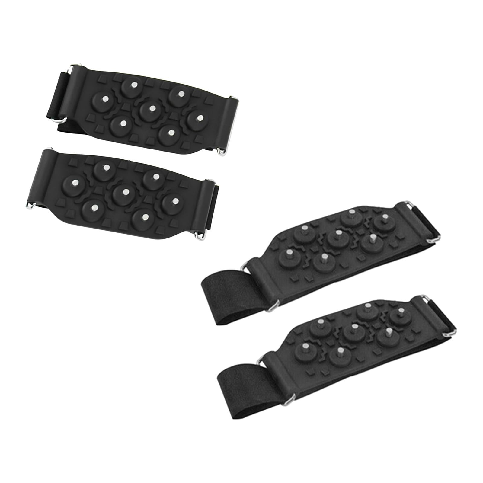 2 Pair 7 Studs Ice Cleats Traction Crampons Footwear for Men, Women, Boots, Mountaineering