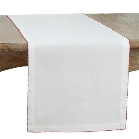 

Saro Lifestyle 1442.R1690B 16 x 90 in. Whip Stitched Table Oblong Table Runner Red