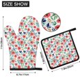 thumbnail image 3 of Pioneer Flower Floral Print Pattern 1-Pack Oven Mitts Set, Heat Resistant Kitchen Gloves, 7.7" X 12", 3 of 6