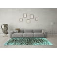 thumbnail image 3 of Ahgly Company Indoor Rectangle Abstract Light Blue Modern Area Rugs, 2' x 5', 3 of 4