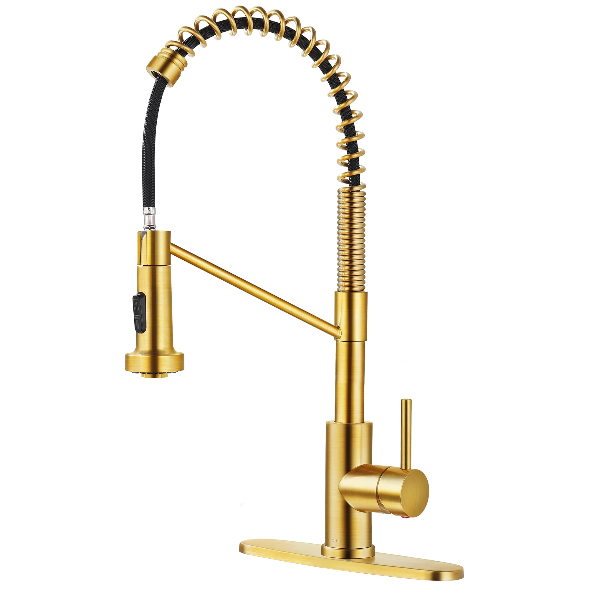 SOKA Kitchen Faucet with Pull Down Sprayer Single Handle RV Commercial