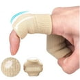 thumbnail image 4 of 10 Pcs Elastic Compression Finger Protector,Bexikou Thumb Finger Brace Support,Finger Sleeves Protectors for Pain Relief, Arthritis, Trigger Finger, Sports, Basketball, Baseball (Beige), 4 of 6