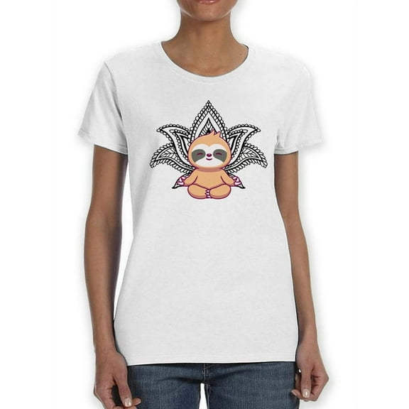 Meditating Sloth. T-Shirt Women -SPIdeals Designs, Female x-Large