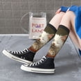 thumbnail image 3 of Lsque Haystack Meditating Cat Printed Crew Socks Men's Women's LightWeight Thin Casual Calf Socks ,Knee High Socks,Cotton Socks, 3 of 9