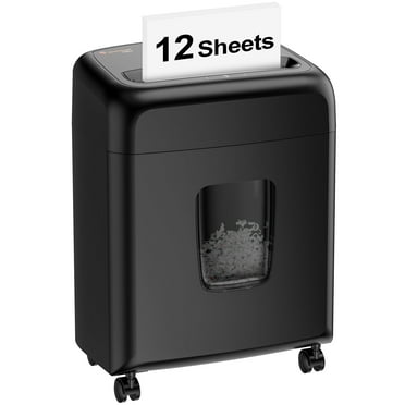 Bonsaii 12-Sheet Cross Cut Paper Shredder with 4-Gallon Pullout Bin