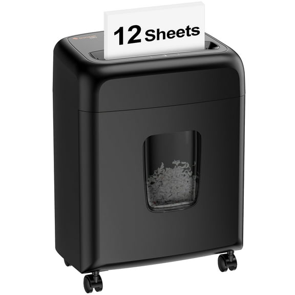 Bonsaii 12-Sheet Cross Cut Paper Shredder with 4-Gallon Pullout Bin