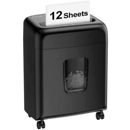 Bonsaii 12-Sheet Cross Cut Paper Shredder with 4-Gallon Pullout Bin