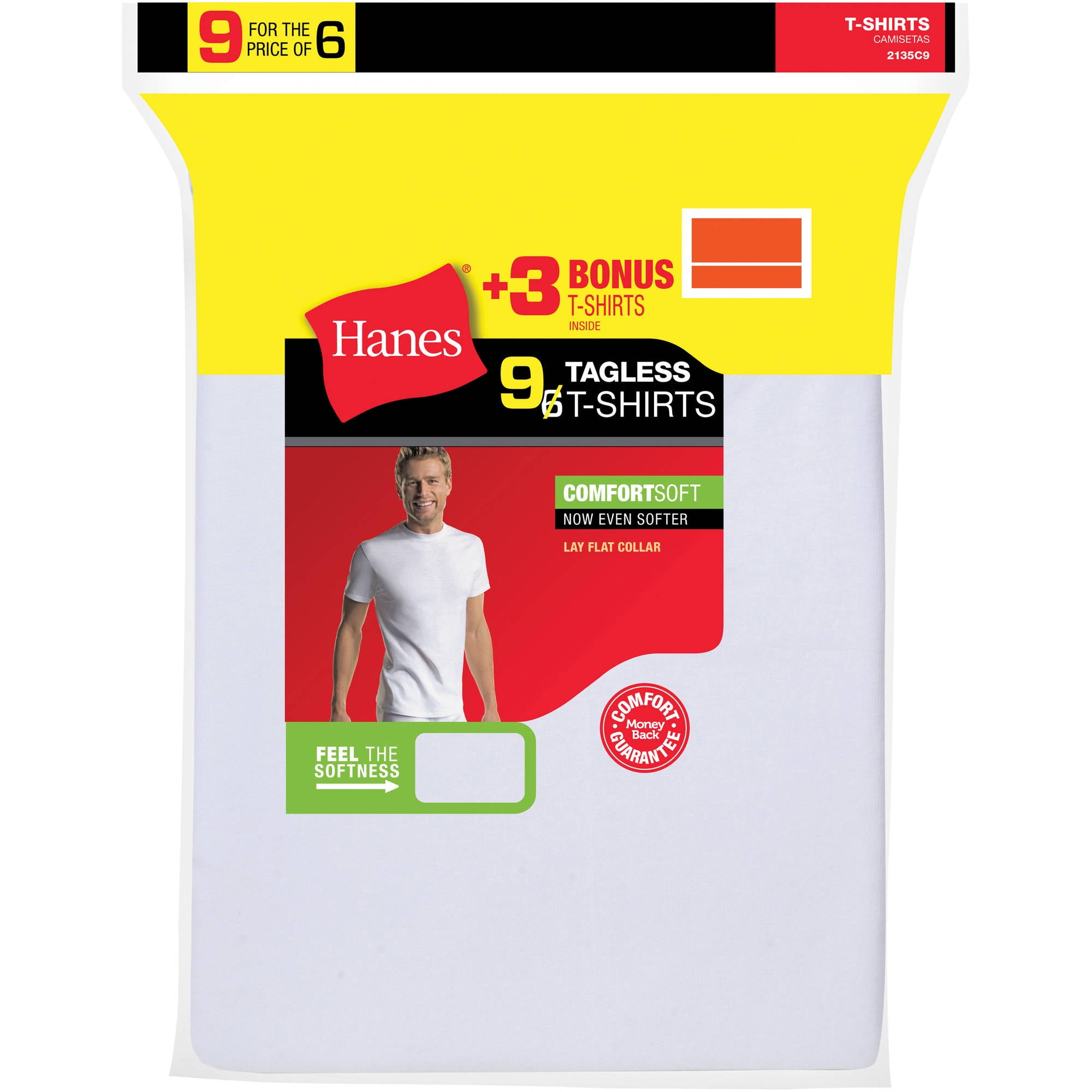 Hanes 6 top pack t shirt