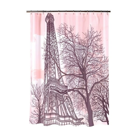 "Tour Eiffel" Heavier Weight Fabric shower curtain, 100% polyester, size 70"x72"
