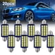 thumbnail image 3 of 20 piezas T10 luz de matrícula LED Kit de bombilla Interior de coche luces interiores de coche superbrillantes para mapa de coche placa de matrícula lado de la puerta, 3 of 9