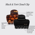 thumbnail image 2 of Kitsch Eco-Friendly Medium Hair Claw Clips for Adults - 2 Piece Set in Black & Tortoise, 2 of 5