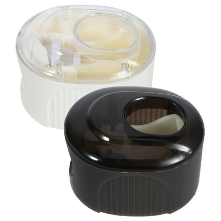 CRAFTHROU 2-Pack Bathroom Toothpaste Dispenser with Wall-Mounted Storage Rack and Hands-Free