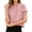 Pink, variant on PRETTYGARDEN Womens Summer Tops Trendy Mock Neck Puff Sleeve Blouse Dressy Casual Business Western Shirts Spring Clothes