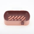 thumbnail image 3 of 1 Pc Wall Mounted Soap Dish Pink Soap Dish for Bathroom for Kitchen 5.04"x3.66"x1.18", 3 of 6