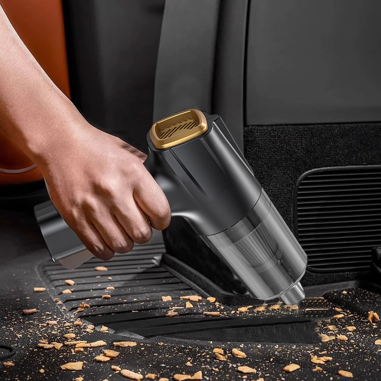 COM1950s Wireless Car Vacuum Cleaner Mini Vacuum, Wireless Handheld Car Vacuum Cleaner Rechargeable, Strong Suction, 3 In1 Buster & Blower & Hand Pump, Dry Use for Car, Keyboard