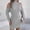 Gray, variant on Oplxuo Women's Cold Shoulder Sweater Dress, Sexy Turtleneck Fall Winter Long Sleeve Cable Knit Bodycon Mini Dresses