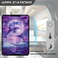 thumbnail image 5 of Yuyamidu Dolphin RV Door Window Shade Cover Decorative Cover Foldable RV Blackout UV Rays Protection Travel Trailer Door Blackout Window Shade, Purple, 5 of 7