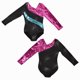 thumbnail image 2 of Ropa de leotardo de gimnasia deportiva para niñas, traje de baile de manga larga elástico cómodo (4-5 años), 2 of 8
