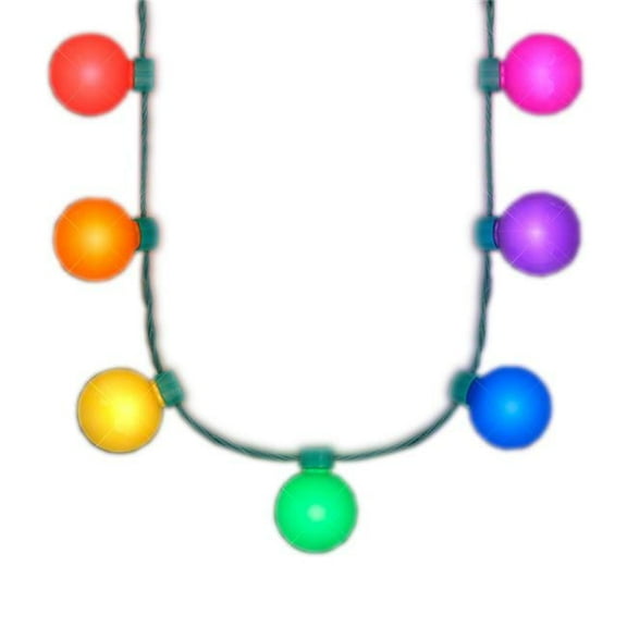 Blinkee LRPGLUCN Rainbow Party Globes Light Up Crewe Necklace - Large
