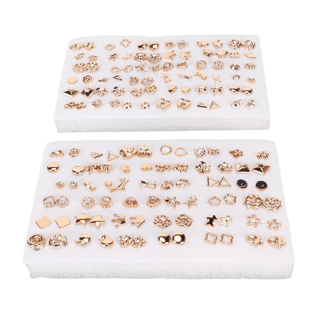 JUEGO DE SEMENTALES DE ARETES DORADOS, 72 PARES SET DE ESPARRAGOS