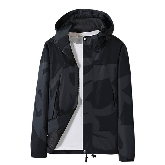 Odeerbi Kids Boys Girls Softshell Jacket Fall Winter Windproof Waterproof Windbreaker with Removable Hooded Kids Warm Coat Warm Hooded Technical Jacket Kids Clothes Black