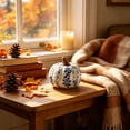 thumbnail image 4 of erdimoy Blue & White Floral Ceramic Pumpkin Decor, Multi‑Size Chinoiserie Fall Pumpkin Tabletop Figurine, Thanksgiving Harvest Season Mantel Shelf Home Ornament, 4 of 6