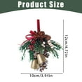 thumbnail image 3 of Christmas Bell Door Hanger with Pine Cone and Jingle Bells | Holiday Door Knob Ornament for Entryway, Porch, Wall, Wreath & Fireplace Decor, A, Hanging Ornament, 3 of 3