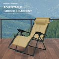 thumbnail image 4 of Oversized Patio Chair with Leg Stabilizers and Big Cupholder, Adjustable  Folding Reclining Outdoor Chair with Pillow, 4 of 17