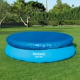 thumbnail image 5 of Bestway Flowclear Fast Set 12 Ft Round PVC Pool Cover with Ropes, Blue (2 Pack), 5 of 5